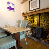 Devon dining room with Fireplace